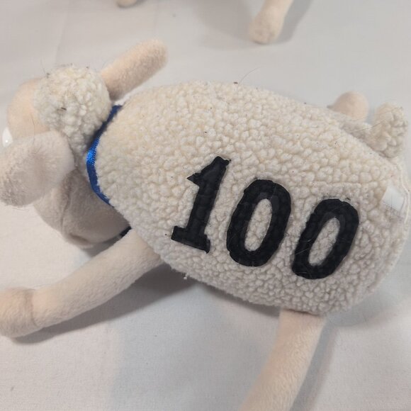 Serta Counting Sheep 4 Lot Plush Number 3 6 100 Pink White Curto Toy 2000 Lamb - Picture 15 of 16